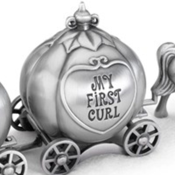 Pewter Finish Fairy Tale coach Tooth And Curl Box - Picture 3 of 4